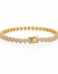 Sugared Cluster Tennis Bracelet - Gold - Queens Candy