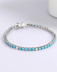 Turquoise Loves Diamonds Tennis (Brass)