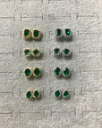 Small Emerald Studs