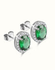 Small Emerald Studs