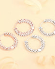 Diamond Hoops - Med