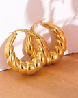 Large Croissant Gold Hoops