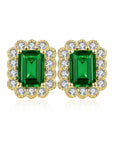 Small Emerald Studs