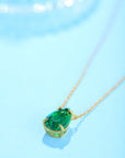 Pear Emerald Necklace