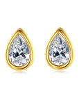 Cool Shape Studs & Necklace Set - Pear