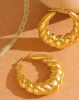 Large Croissant Gold Hoops