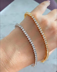 Three Prong Setting Tennis Bracelet