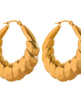 Large Croissant Gold Hoops