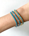 Turquoise Tennis Bracelet - 925 Silver