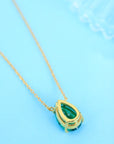 Pear Emerald Necklace