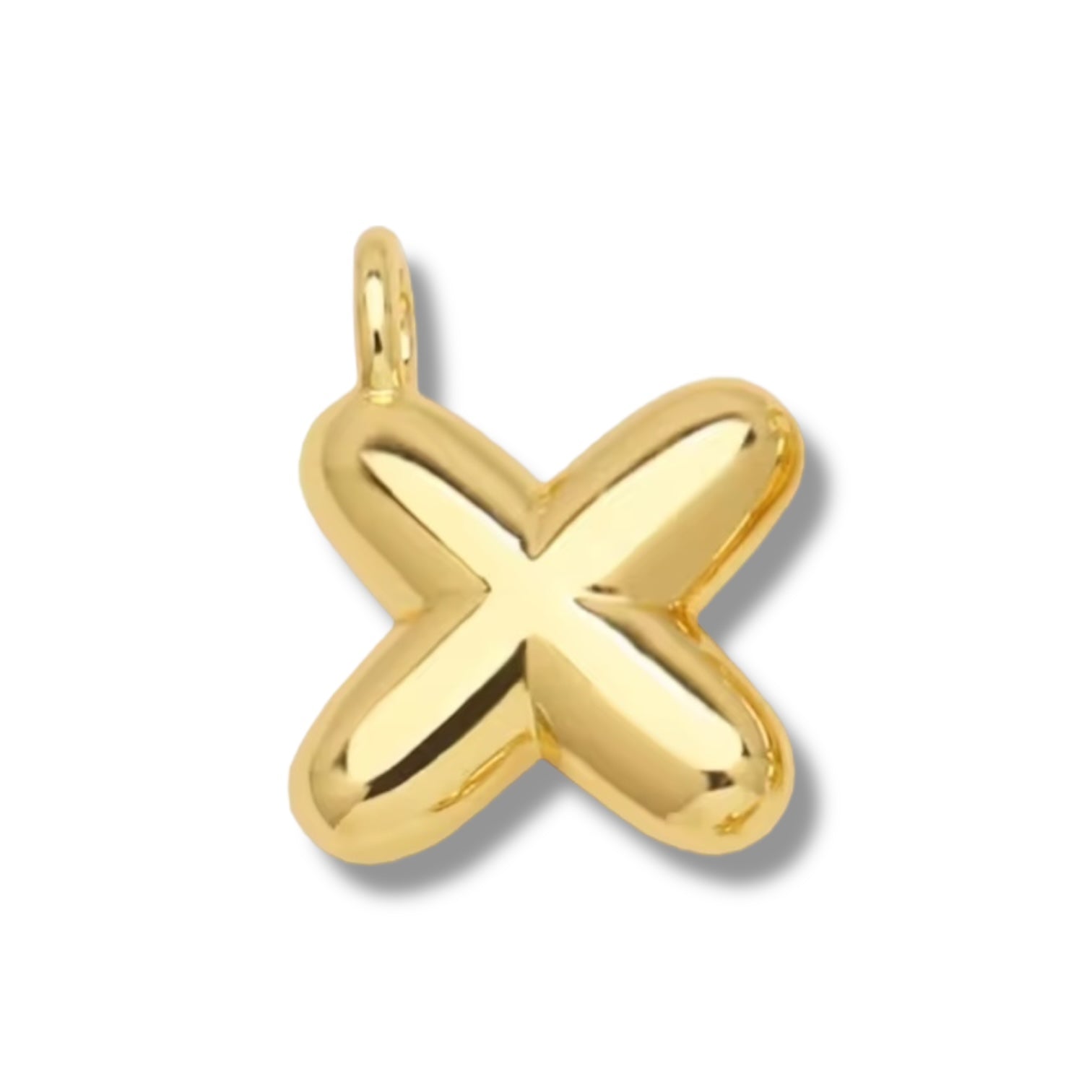 Initial Bubble for Necklace - Gold