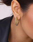 Two Tone Peppermint Hoops