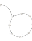 Pearl by the Yard Chain Bracelet - Silver