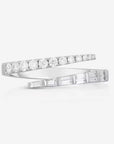 Mixed Sugar Wrap Ring - Platinum