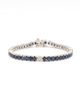 Natural Blue Sapphire Pave Tennis
