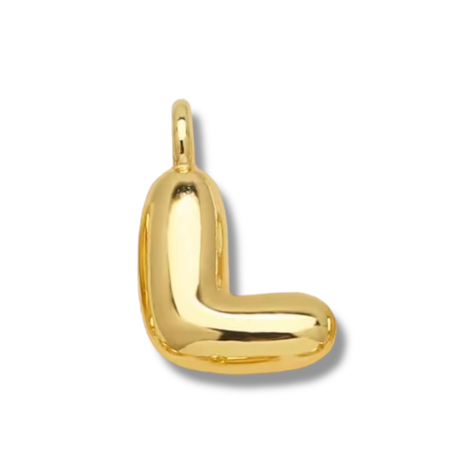 Initial Bubble for Necklace - Gold