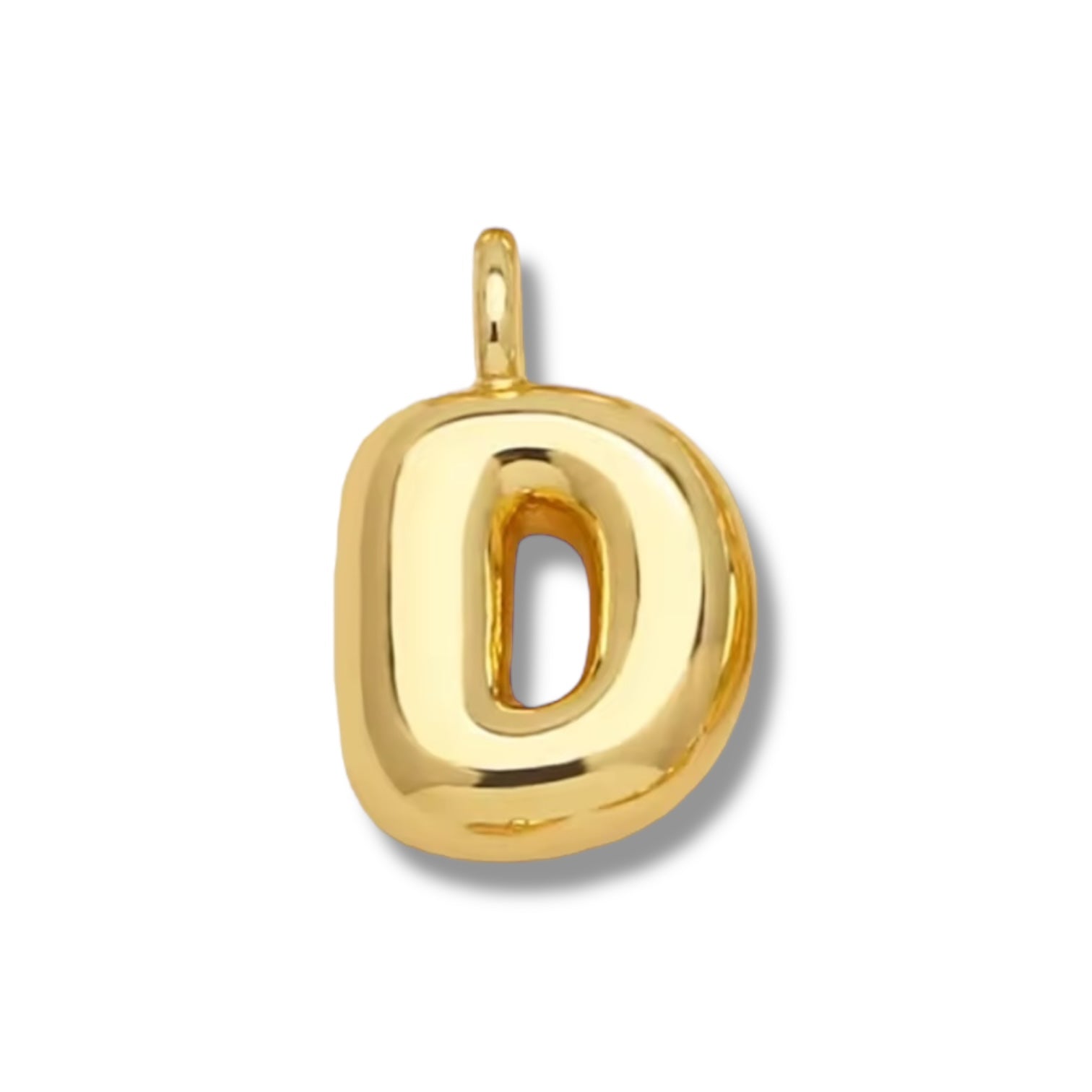 Initial Bubble for Necklace - Gold