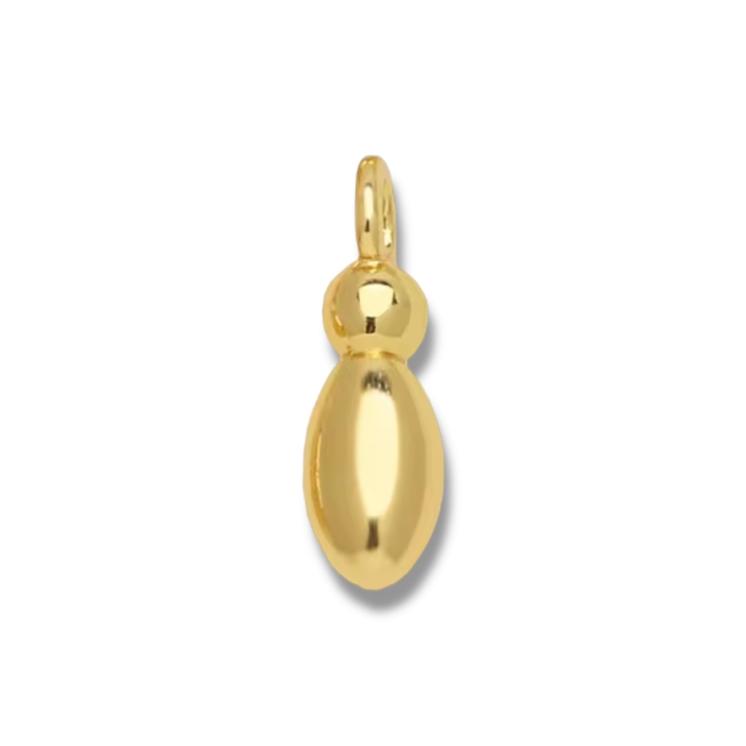 Initial Bubble for Necklace - Gold