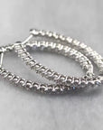 Oval Diamond Hoops