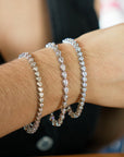 Cool Hearts Tennis Bracelet - Platinum