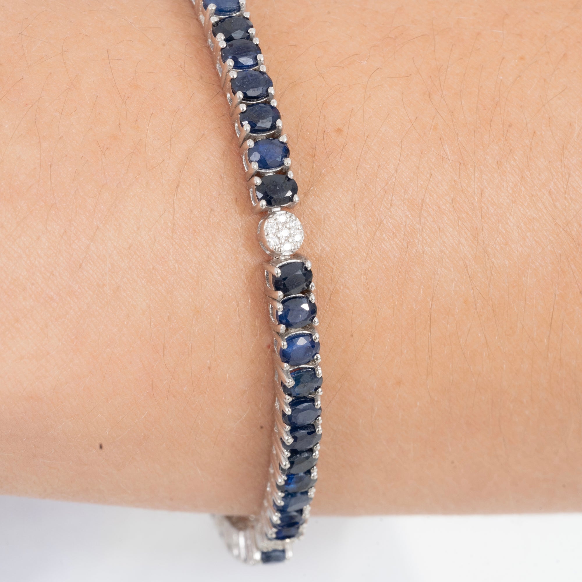 Pre-Order Natural Blue Sapphire Pave Tennis