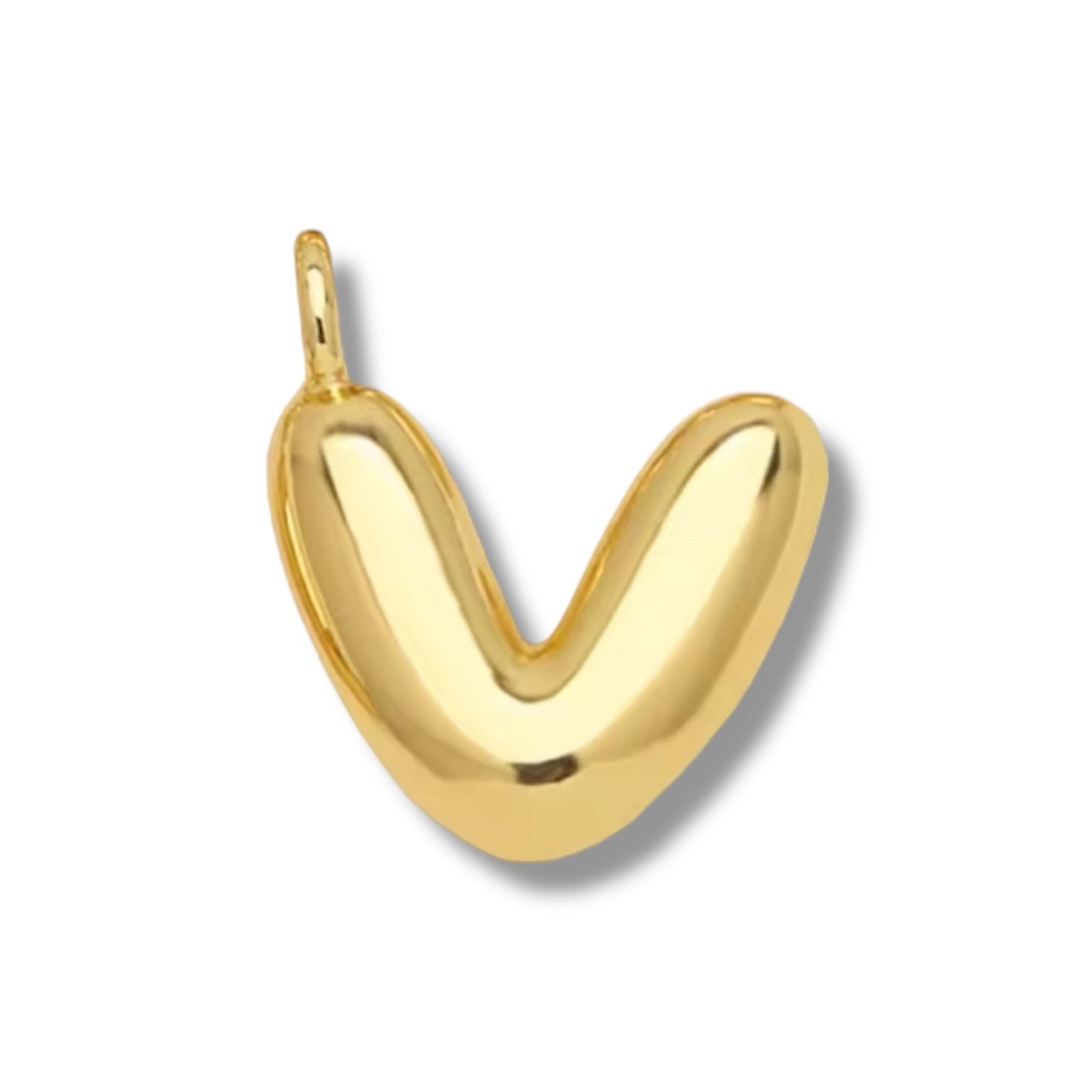 Initial Bubble for Necklace - Gold