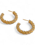 Two Tone Peppermint Hoops