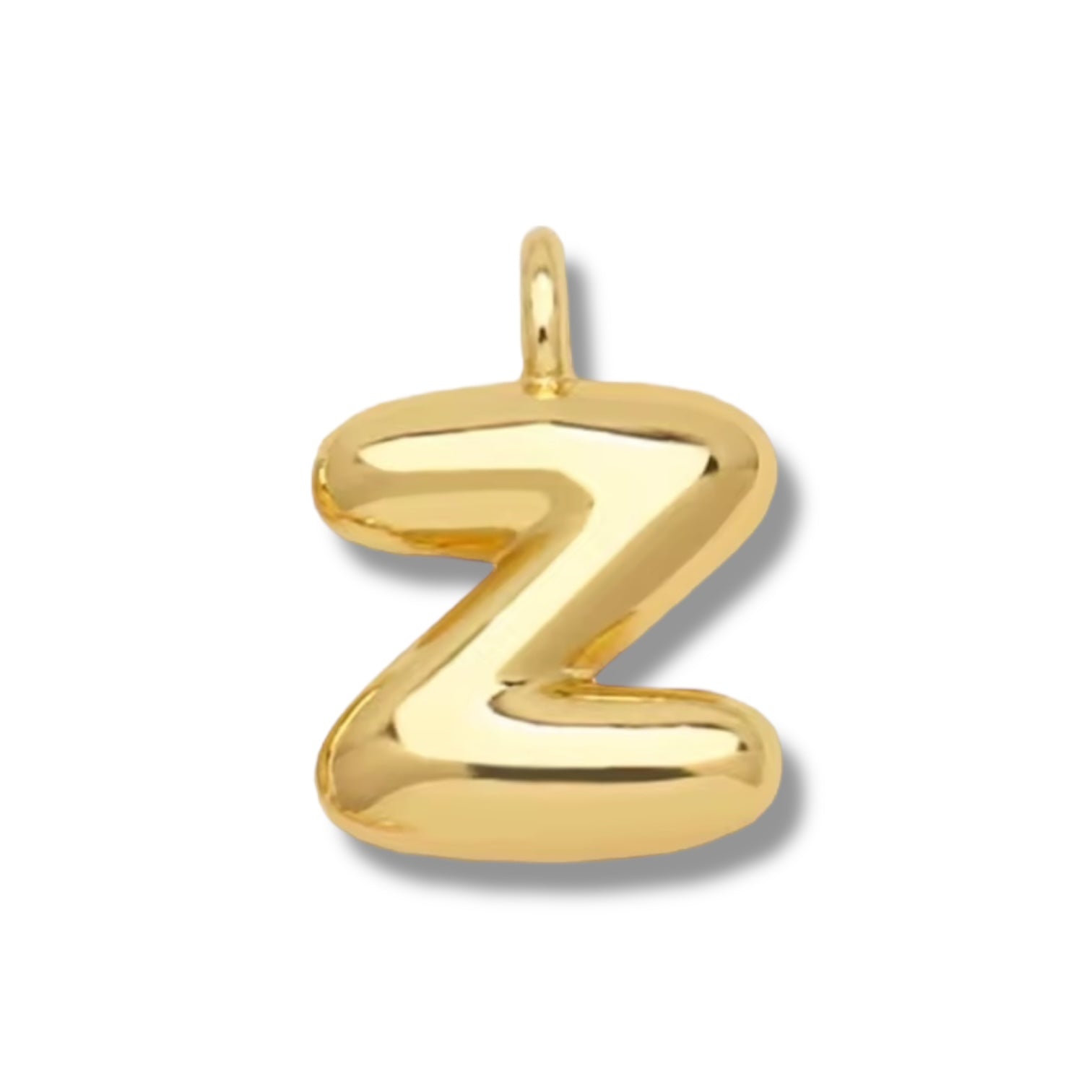 Initial Bubble for Necklace - Gold