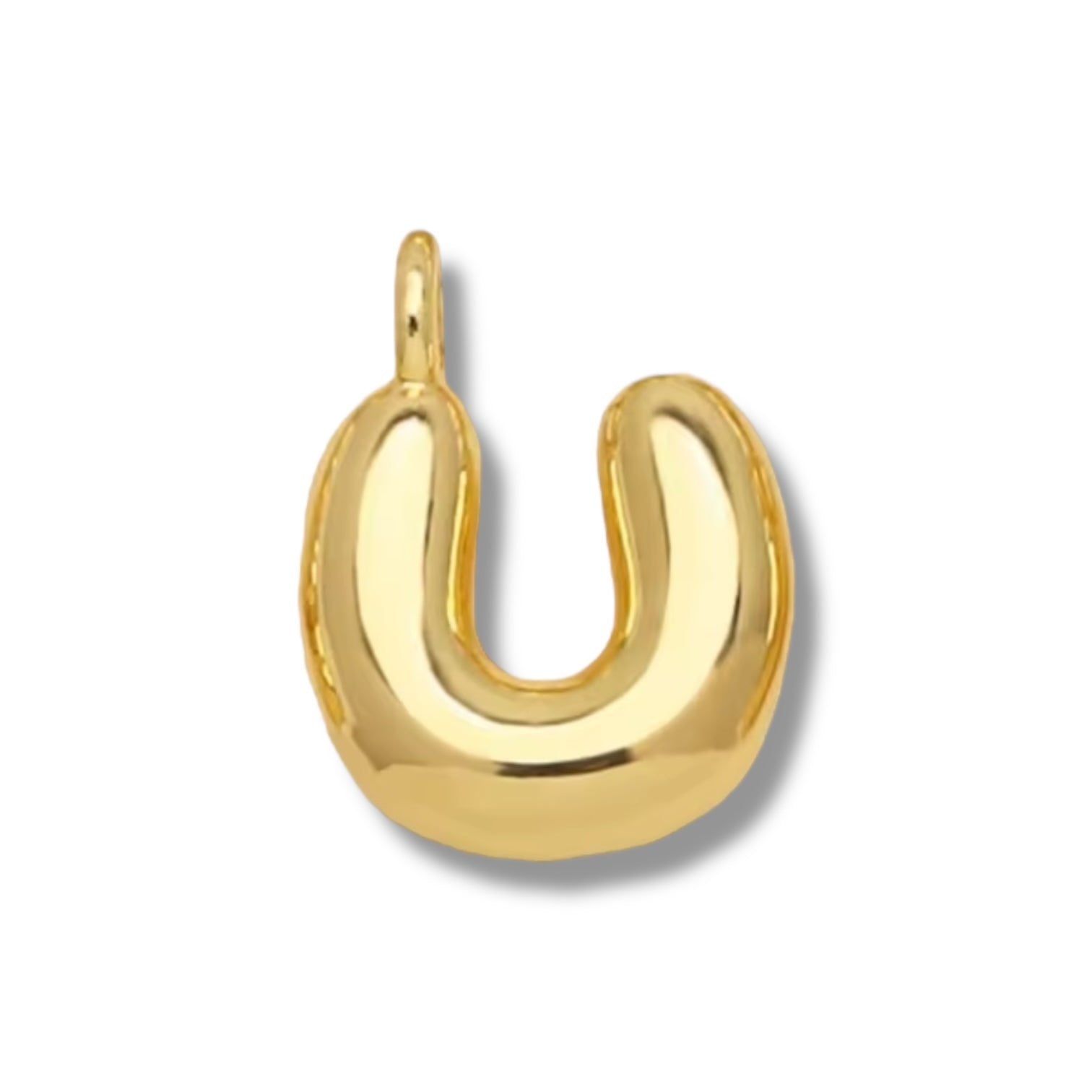 Initial Bubble for Necklace - Gold
