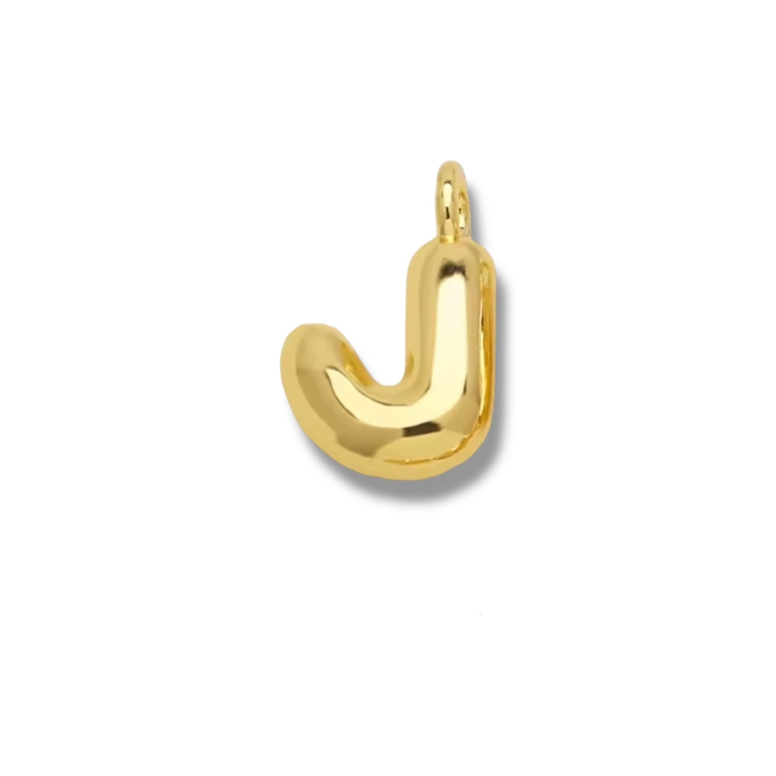 Initial Bubble for Necklace - Gold