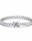 Sugared Gem Tennis Bracelet - Silver