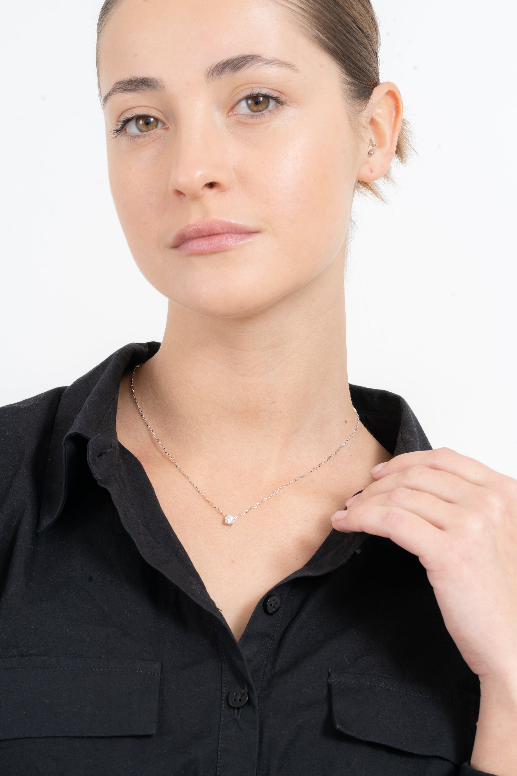 Moissanite Solitaire Necklace