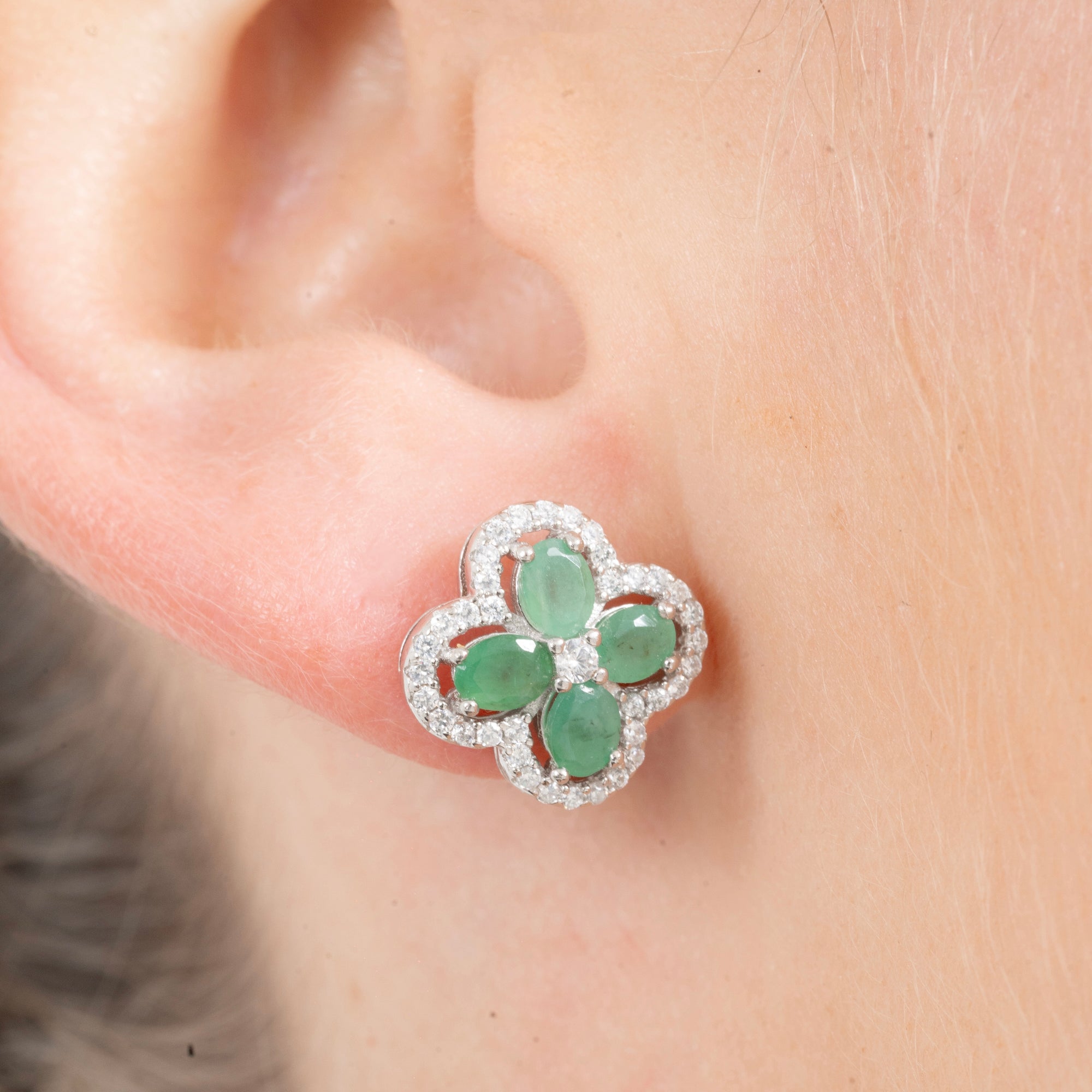 Natural Emerald Blooming Flowers - Small