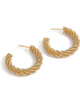 Two Tone Peppermint Hoops