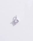 Bubble Initial Necklace - Silver - Box Chain