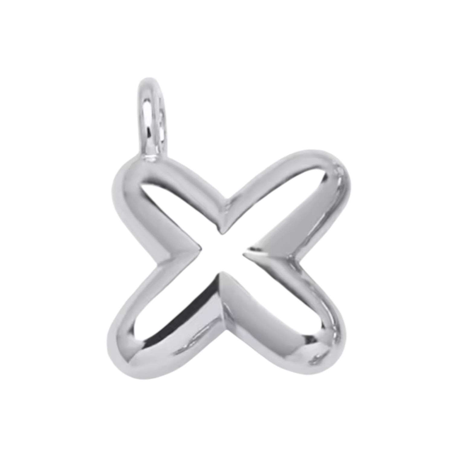 Initial Bubble for Necklace - Platinum