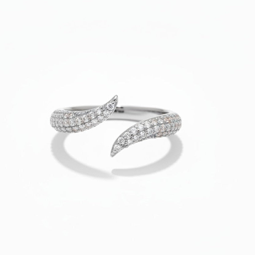 Frosted Twist Ring - Platinum