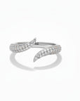 Frosted Twist Ring - Platinum