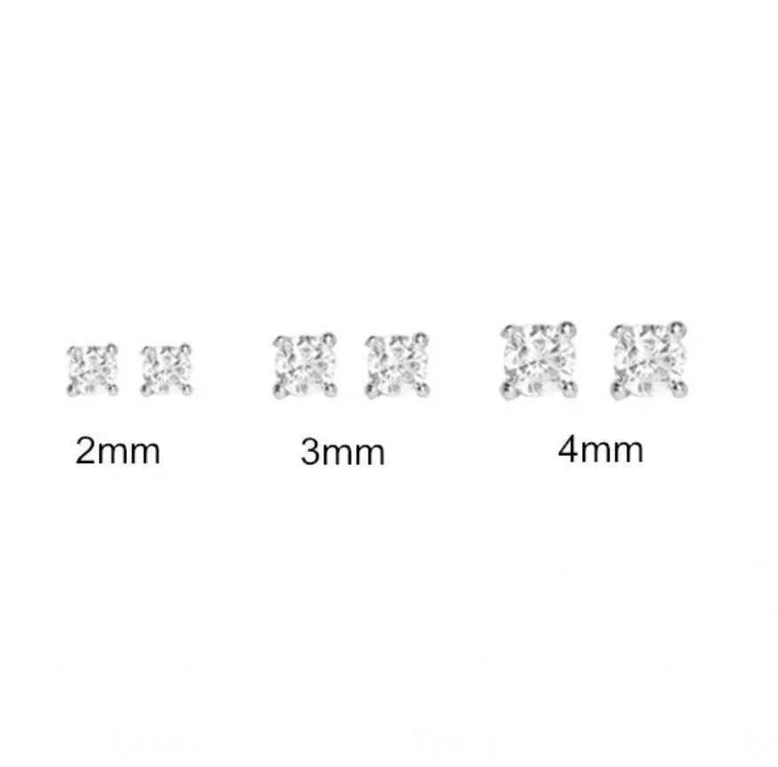 Mini Diamond Studs - Flat Back Setting