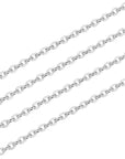Round Link Necklace - Platinum