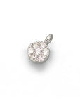 Bubble Initial Round Link Necklace - Platinum