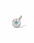 Bubble Initial Round Link Necklace - Platinum