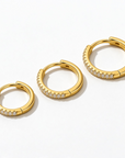 Truffle Shine Huggie Earrings - Gold - 11mm