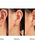Truffle Shine Huggie Earrings - Gold - 11mm