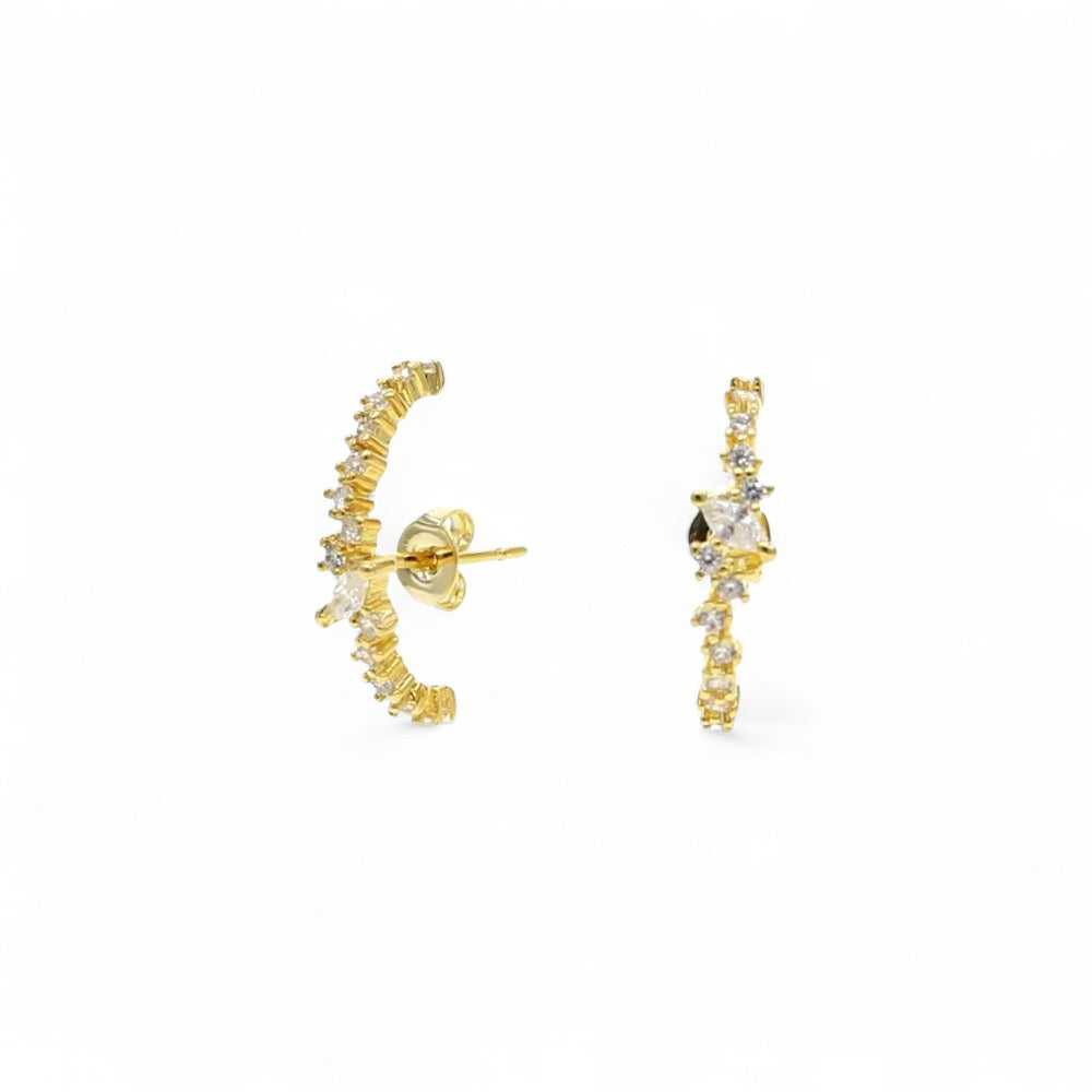 Sparkle Wrap Earrings - Platinum