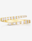 Mixed Sugar Wrap Ring - Gold