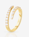 Mixed Sugar Wrap Ring - Gold