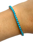 Round Natural Turquoise Tennis