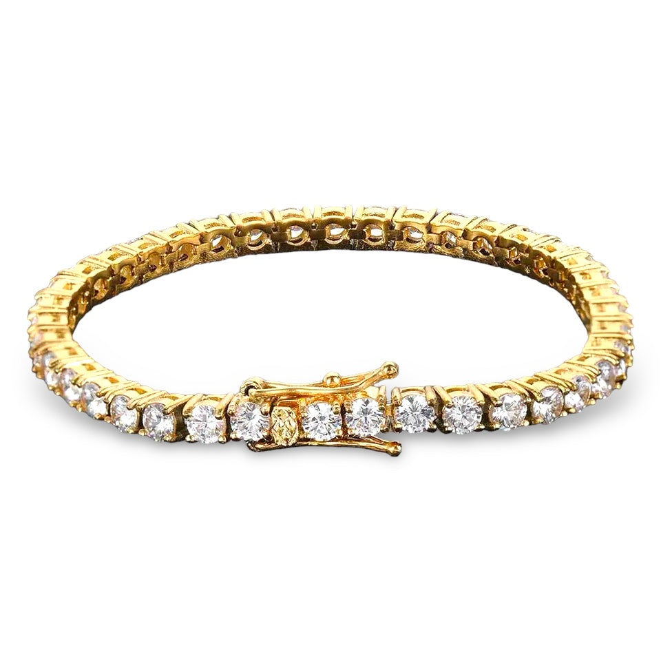 Gold Classic Tennis Bracelet - 4mm