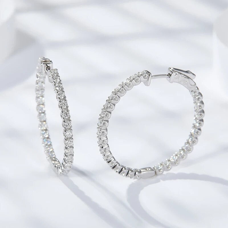 Gold Delicious Moissanite Hoops